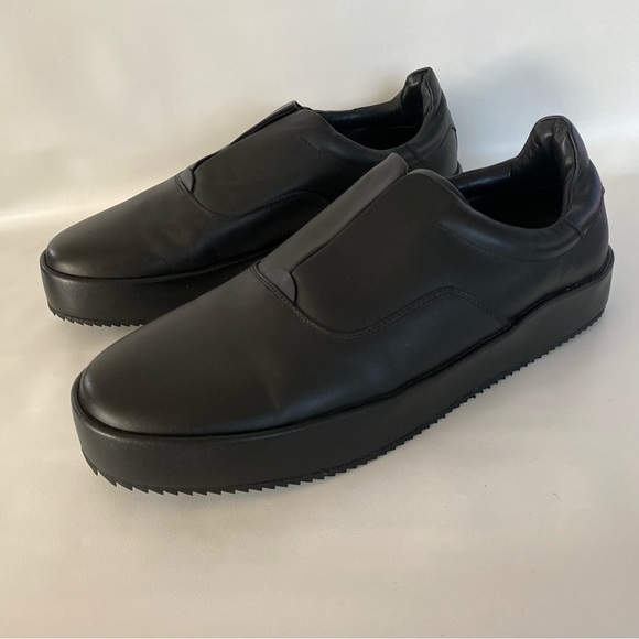 HIP AND BONE Black Slip On Laceless Mens Sneakers Size 10 Streetwear Casual Low - Picture 10 of 11